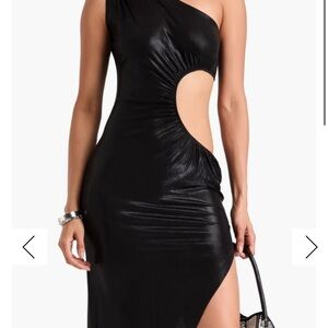 Norma Kamali Black Dress with Unique Cutout